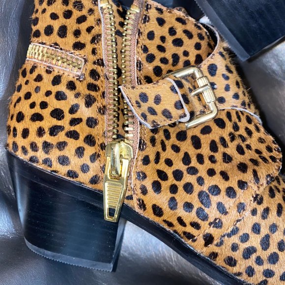DV Leopard Ankle Bootie Calf Hair 6.5 GORGEOUS bnwot - Picture 3 of 9